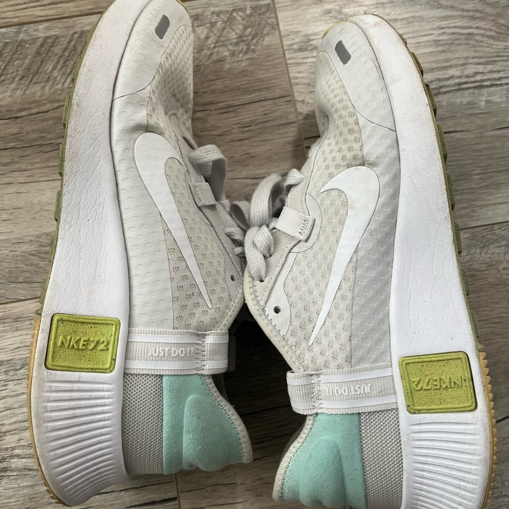 Nike White Sneakers with Mint Accents